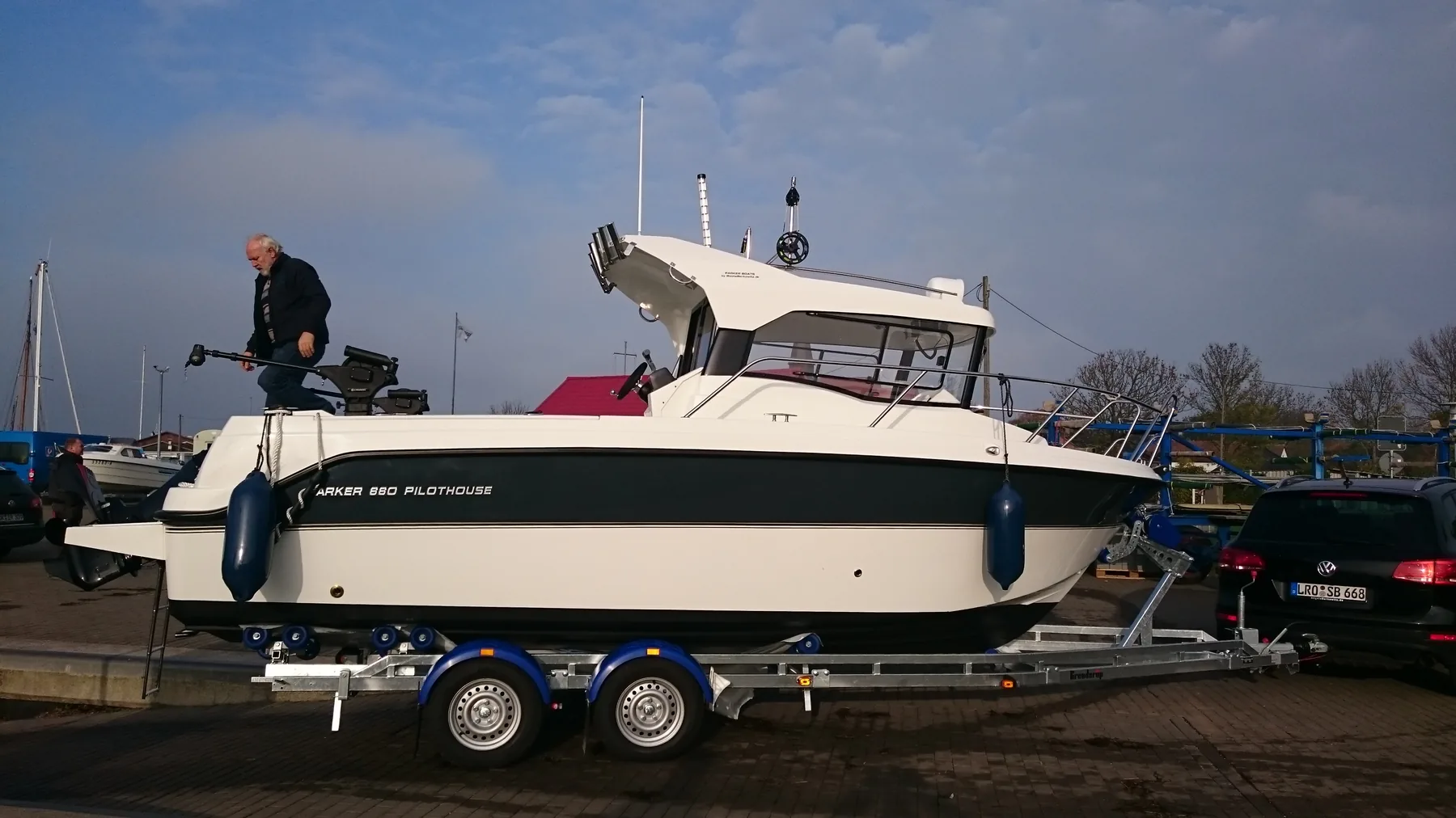 Parker Pilothouse 660 auf dem Trailer